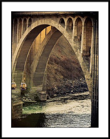 11x14 Black Framed Monroe Street Bridge 7