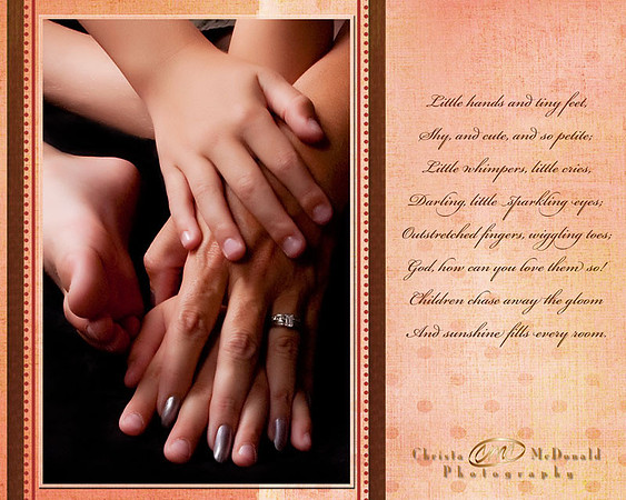 Little hands and tiny feet 8x10